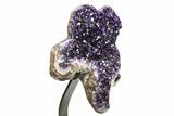 Amethyst Geode With Metal Stand - Uruguay #306901-2